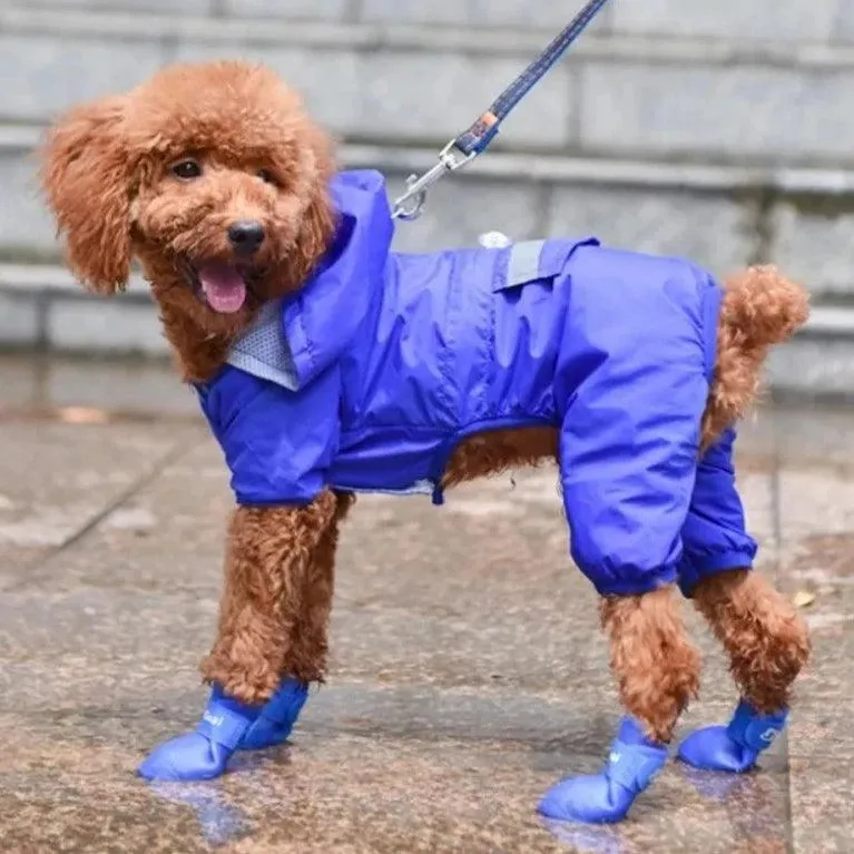 4pc/set Water Proof Dog Rain Shoes