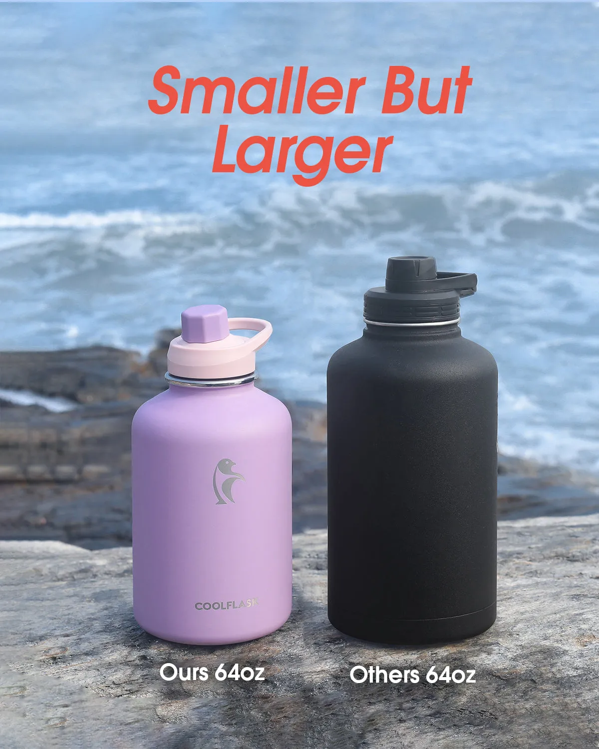 64 oz Compact Insulated Water Bottle