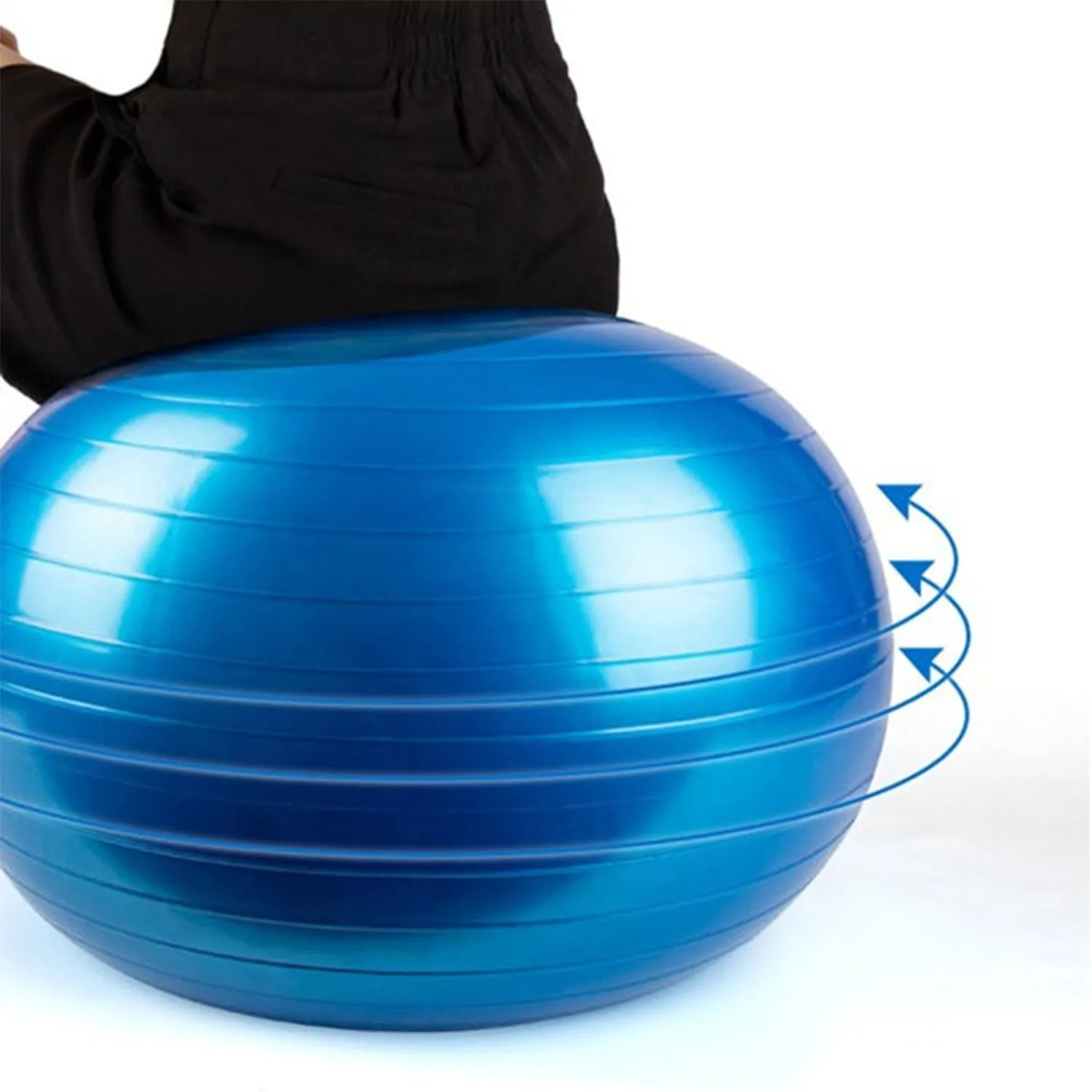 7428 Heavy Duty Gym Ball Non-Slip Stability Ball with Foot Pump for Total Body Fitness