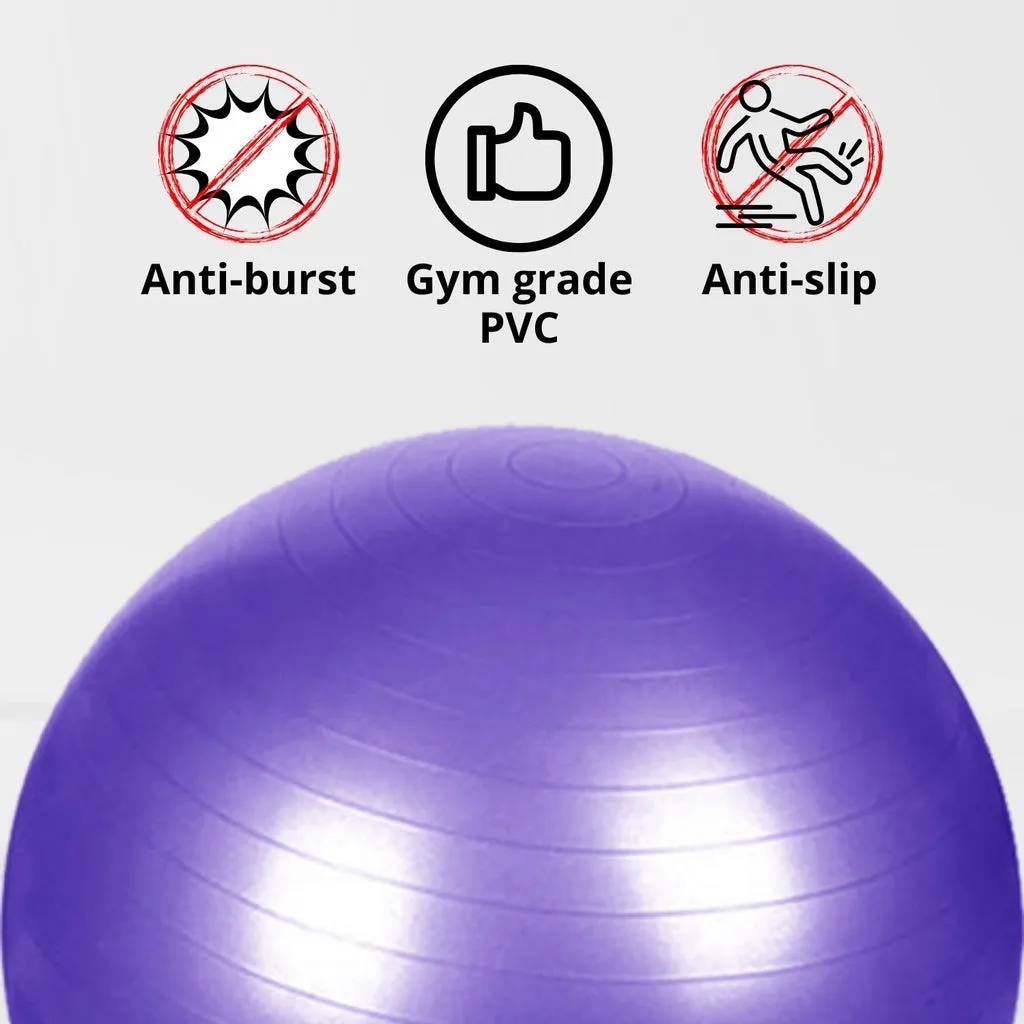 75cm Anti-Burst Yoga Ball with Pump for Home Gym