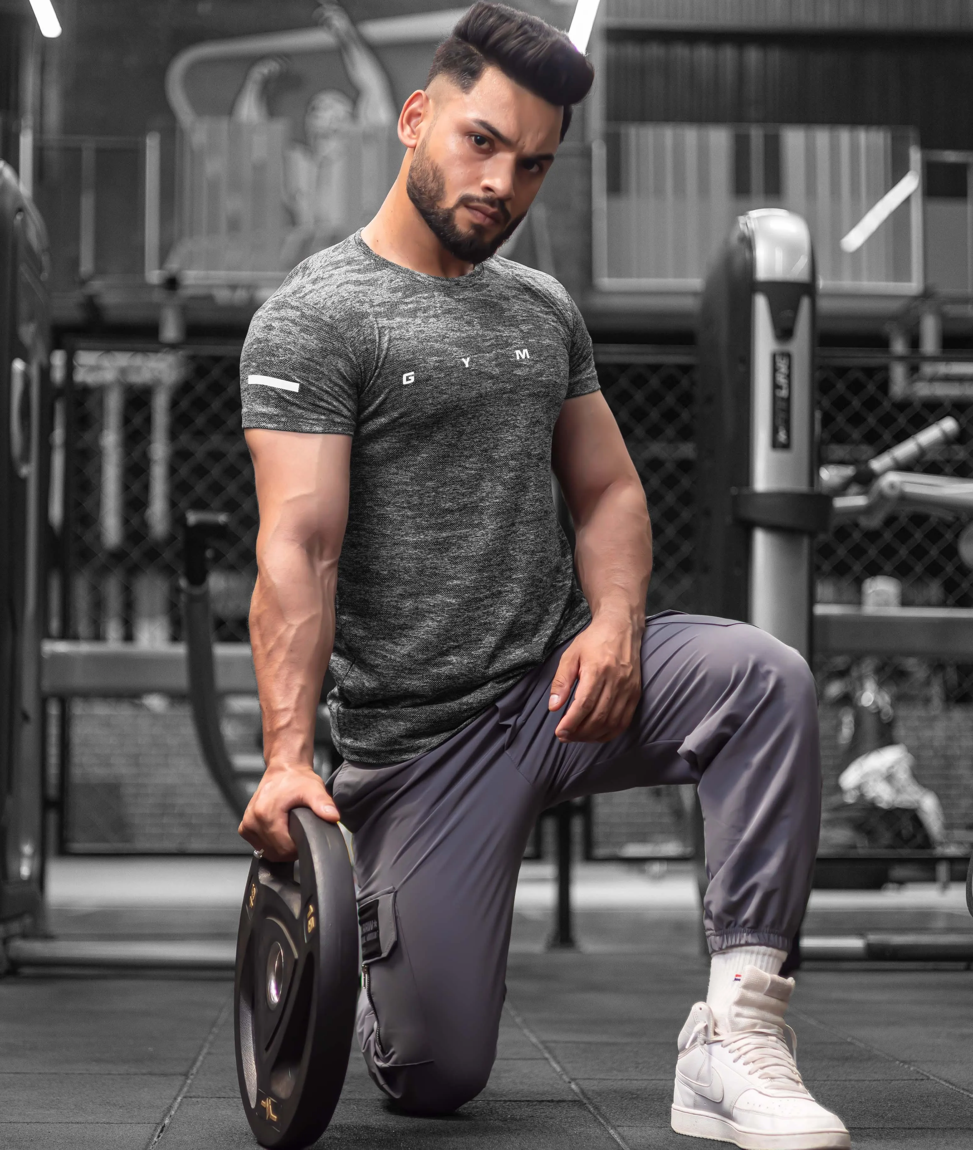 Ace GymX Tees: Forest Grey