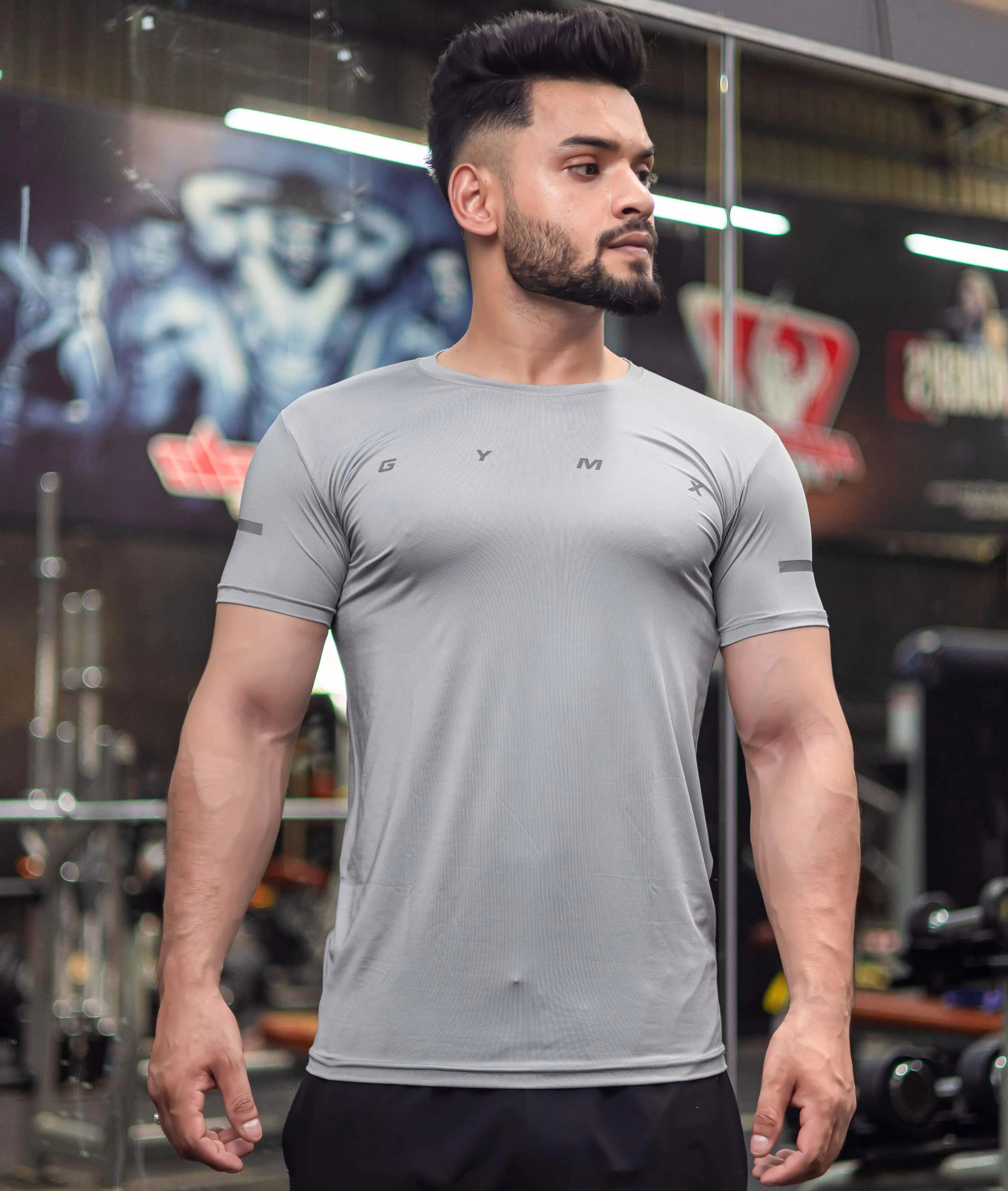 Ace GymX Tees: Light Grey