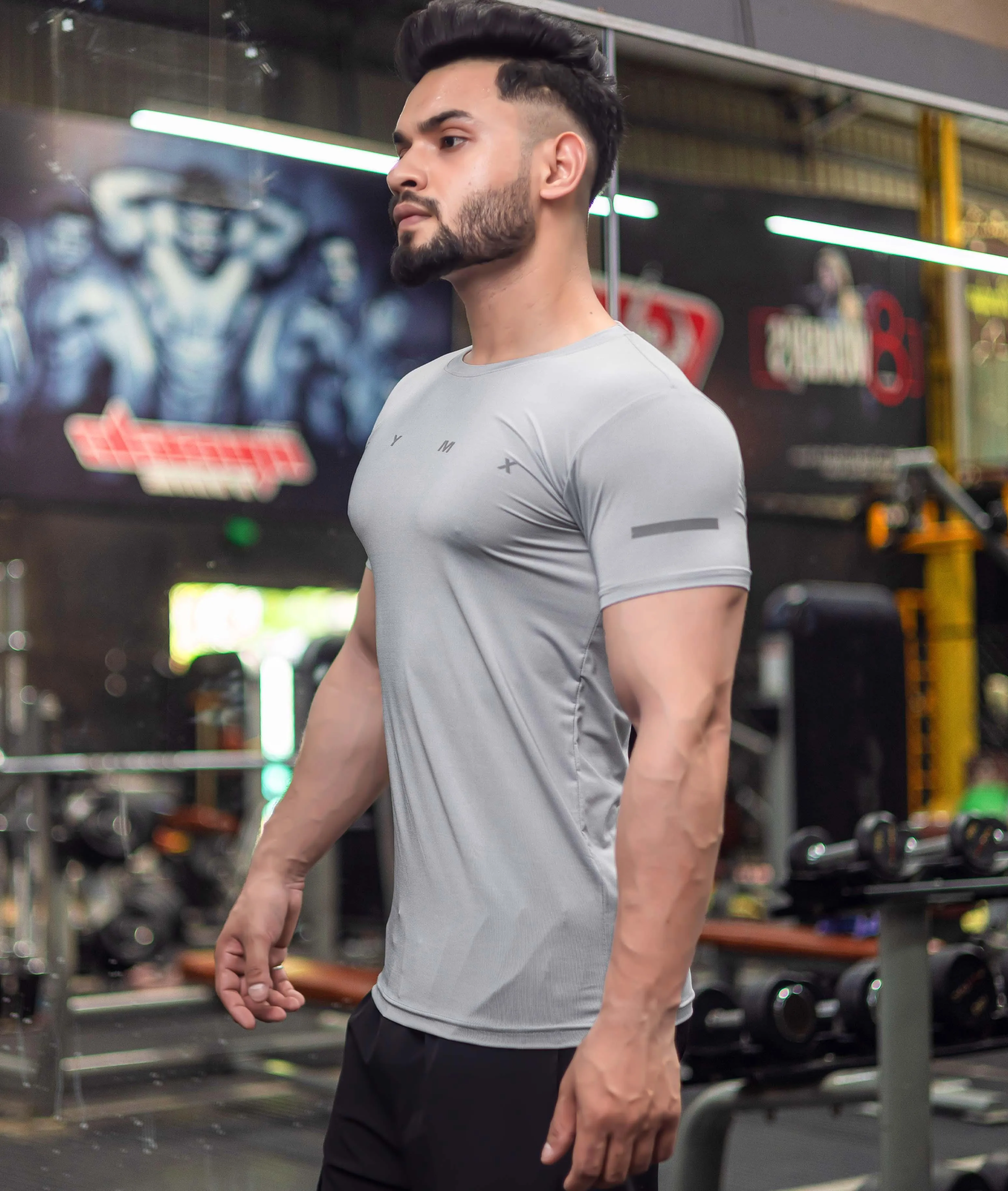 Ace GymX Tees: Light Grey