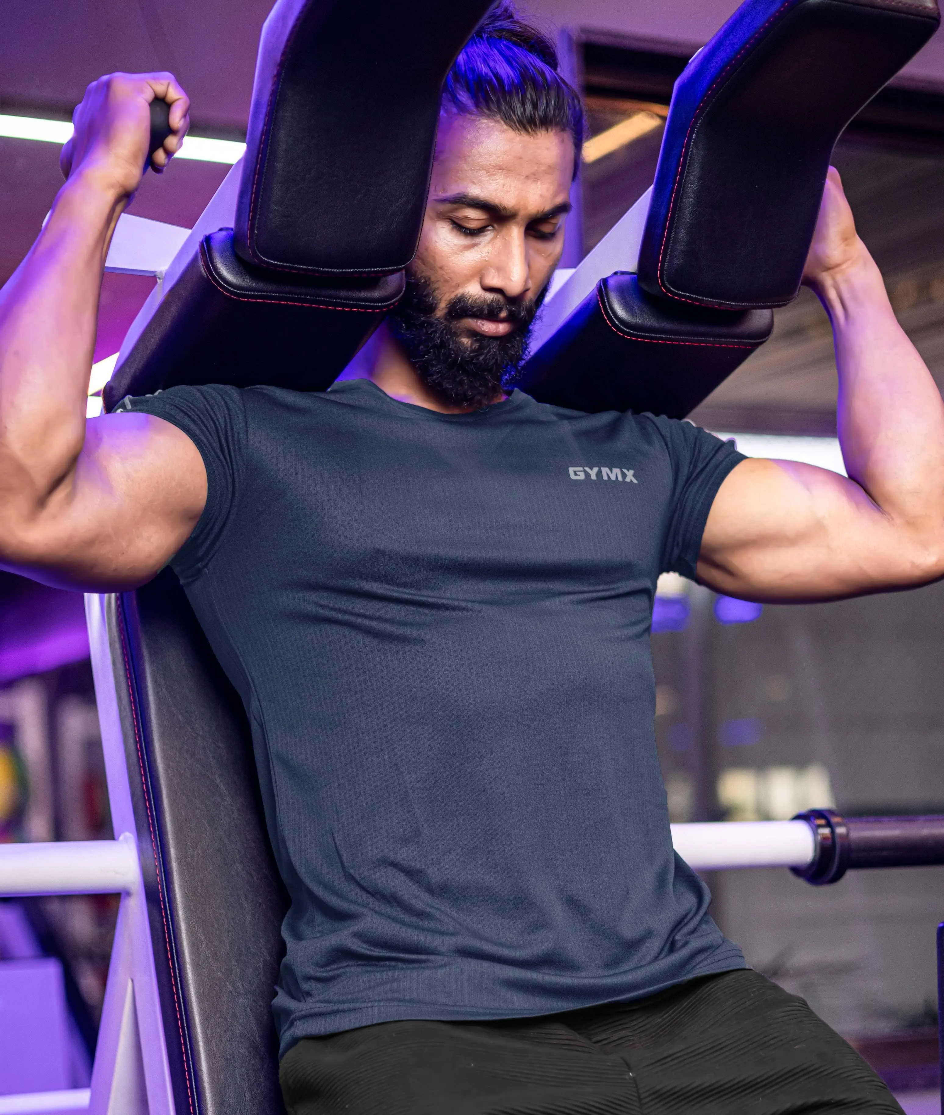 Active Air Checks GymX Tee: Elite Blue - Sale