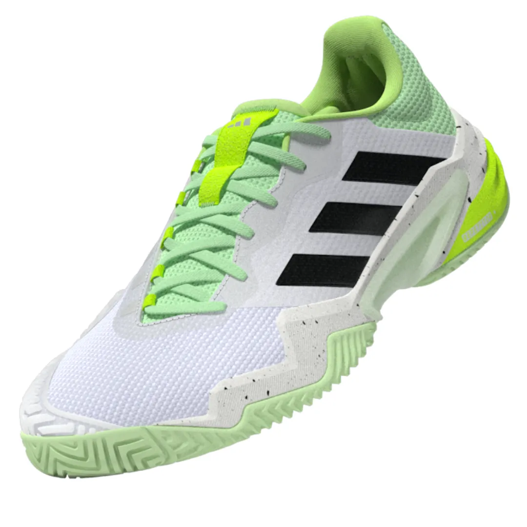 Adidas Barricade 13 Mens Tennis Shoes - White/Black/Green