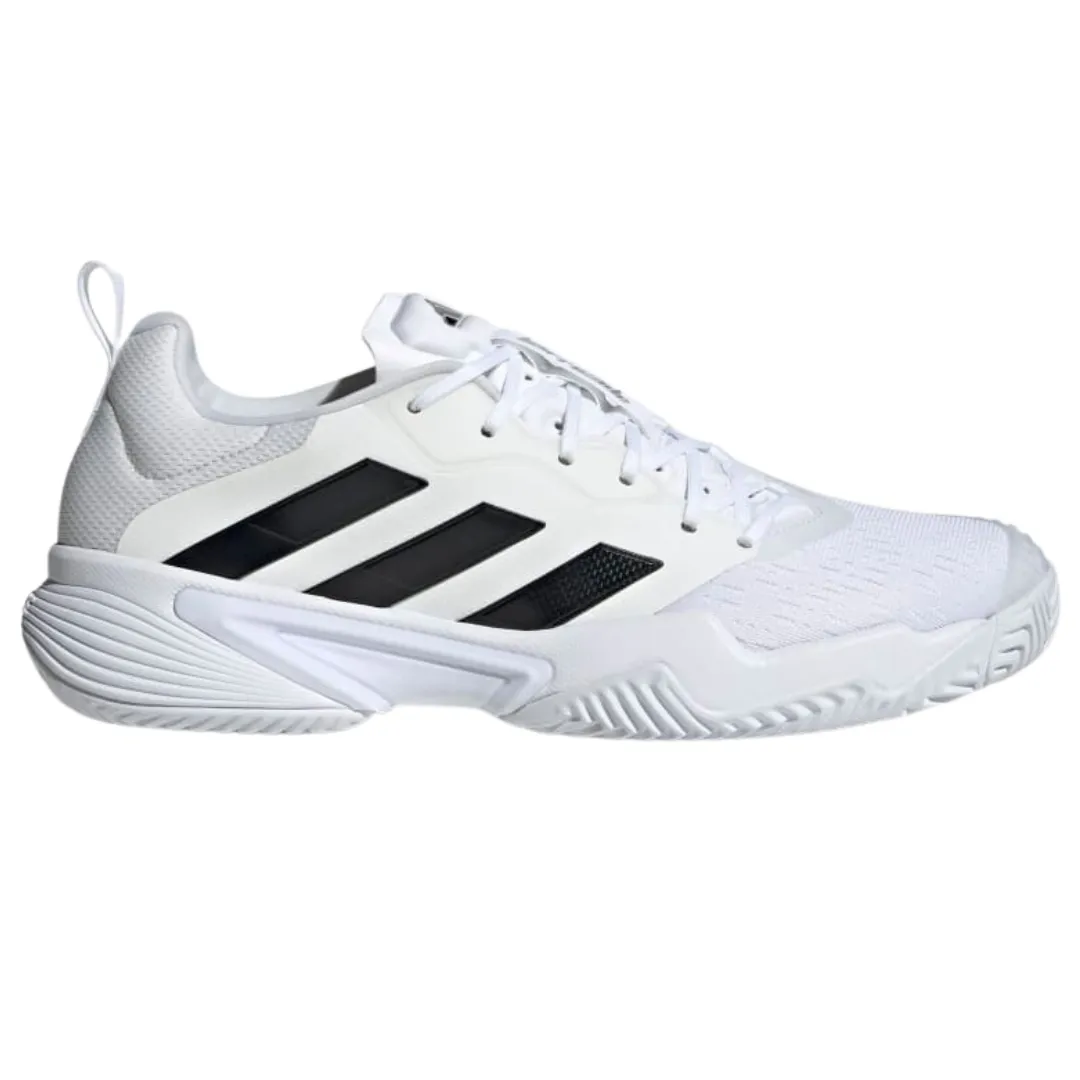 Adidas Barricade Mens Tennis Shoes - White/Black/Silver