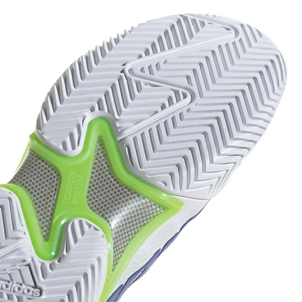 adidas Barricade Shoes (Mens) - Cloud White/Screaming Green/Sonic Ink