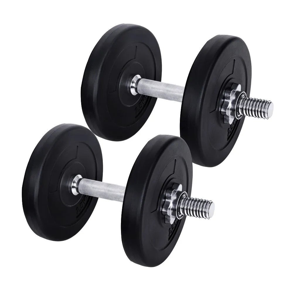 Adjustable 15kg Dumbbell Set, Non-slip Handle, Everfit