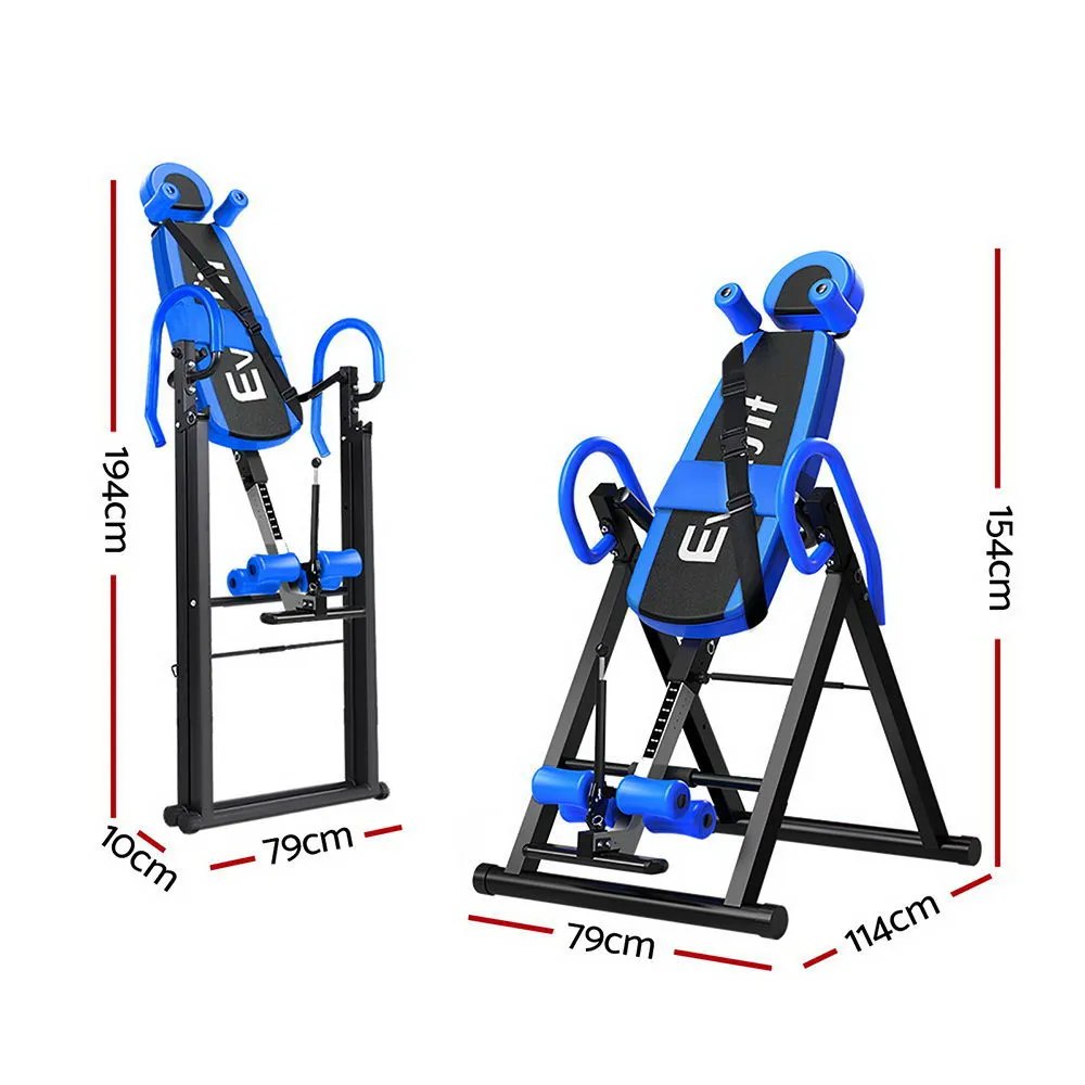 Adjustable 180° Inversion Table, Padded Backrest, Everfit