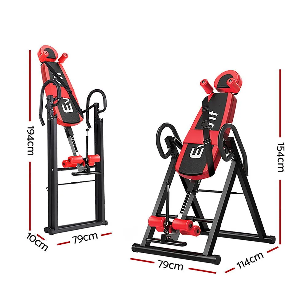 Adjustable 180° Inversion Table with Lumbar Support Everfit