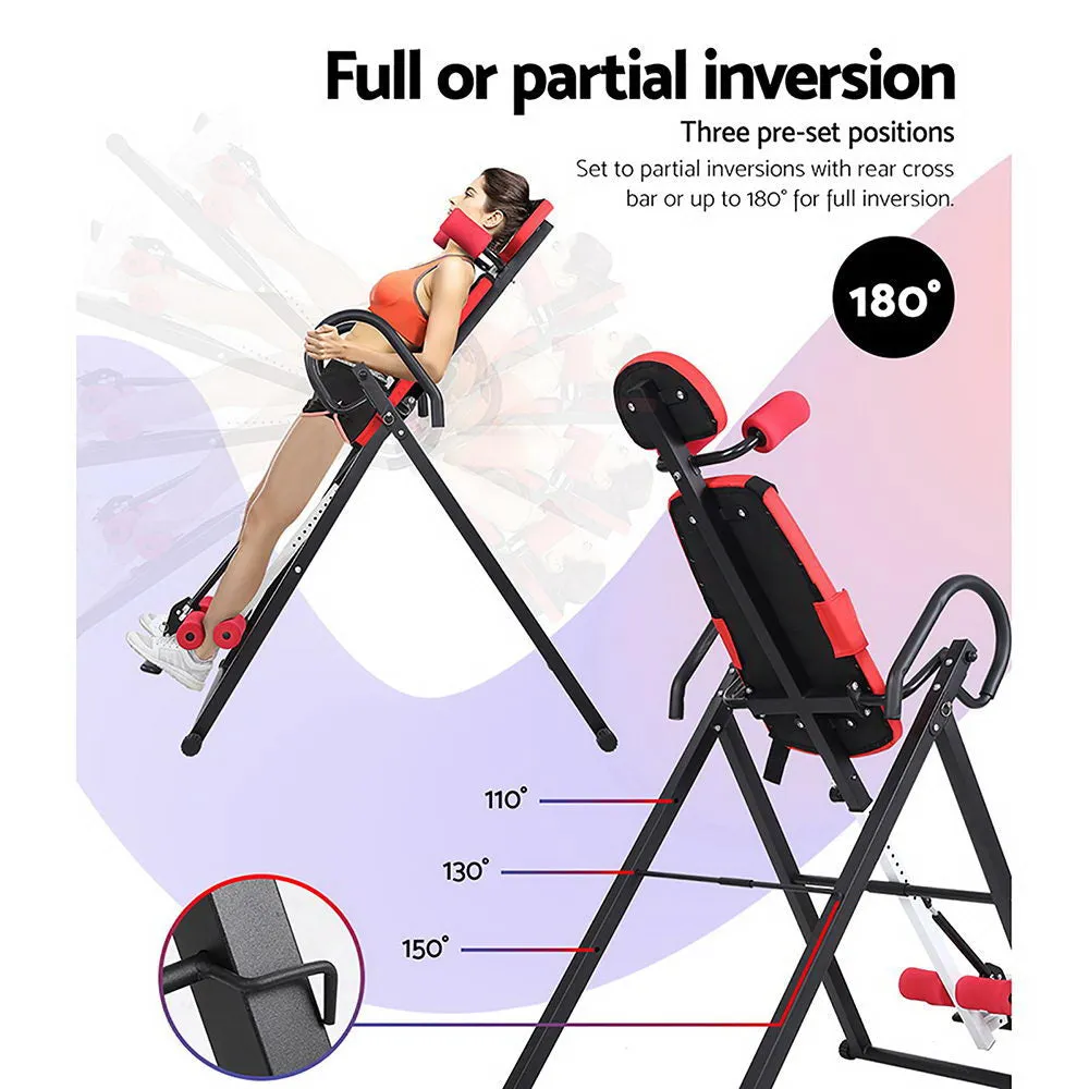 Adjustable 180° Inversion Table with Lumbar Support Everfit