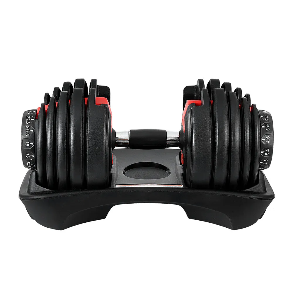 Adjustable 24kg Dumbbell Set, Non-Slip Handle, Everfit