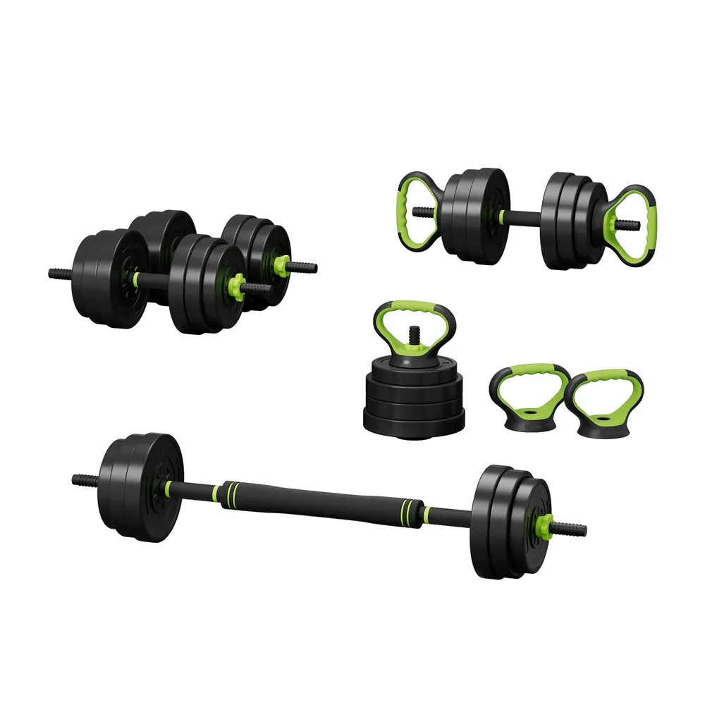 Adjustable 25kg 7-in-1 Weight Set Barbell Dumbbells Everfit