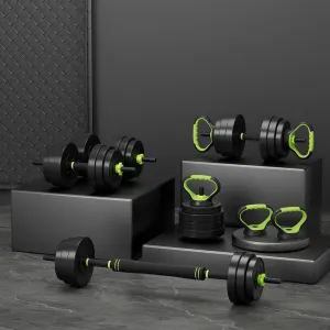 Adjustable 25kg 7-in-1 Weight Set Barbell Dumbbells Everfit