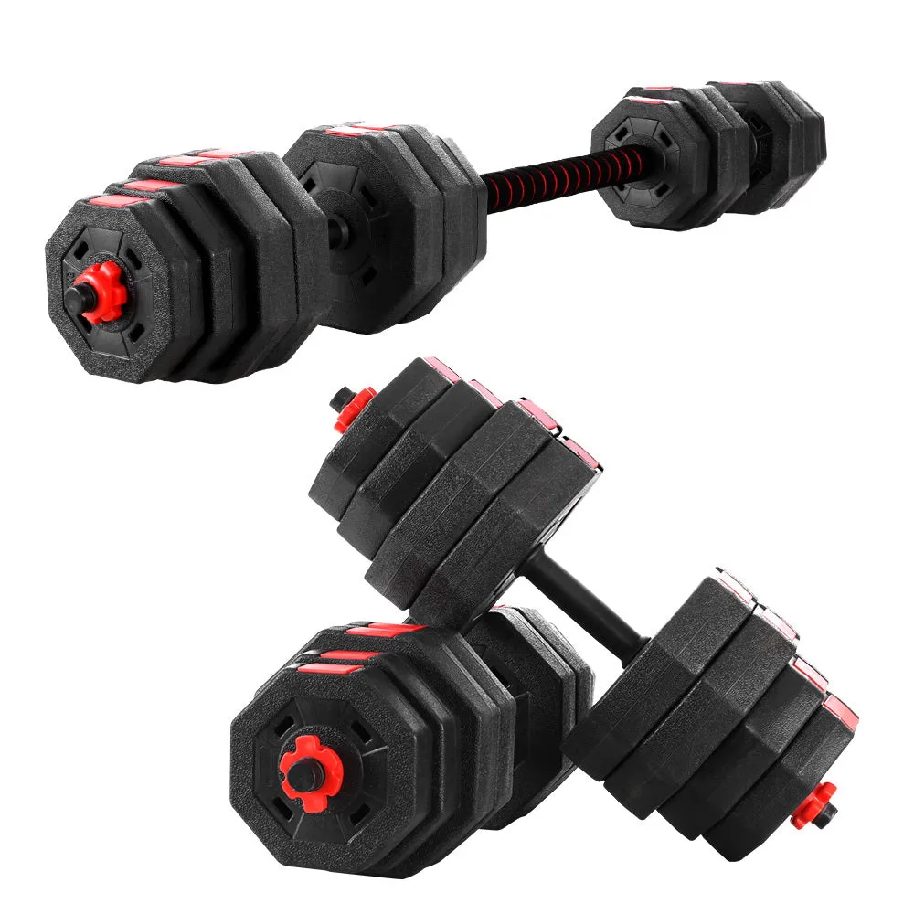 Adjustable 40kg Barbell & Dumbbell Set Non-Slip - Everfit