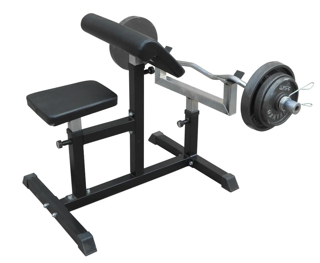 Adjustable Heavy-Gauge Steel Preacher Curl Bench