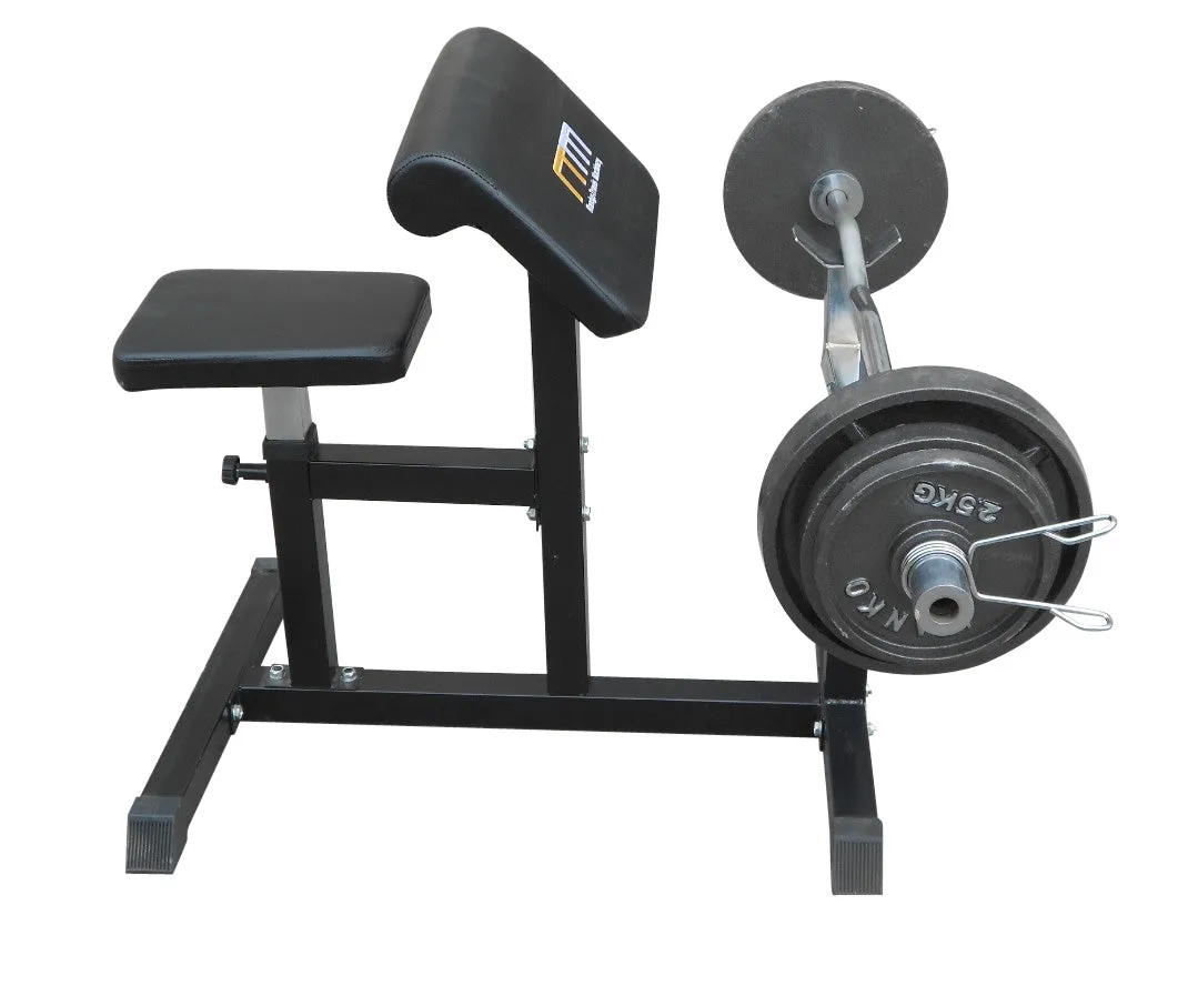 Adjustable Heavy-Gauge Steel Preacher Curl Bench