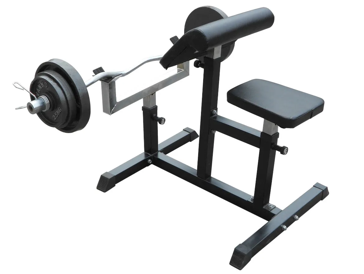 Adjustable Heavy-Gauge Steel Preacher Curl Bench