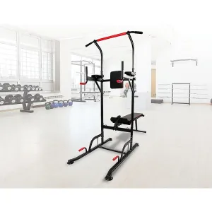 Adjustable Power Tower Multi-Station Weight Bench w/ Cushion