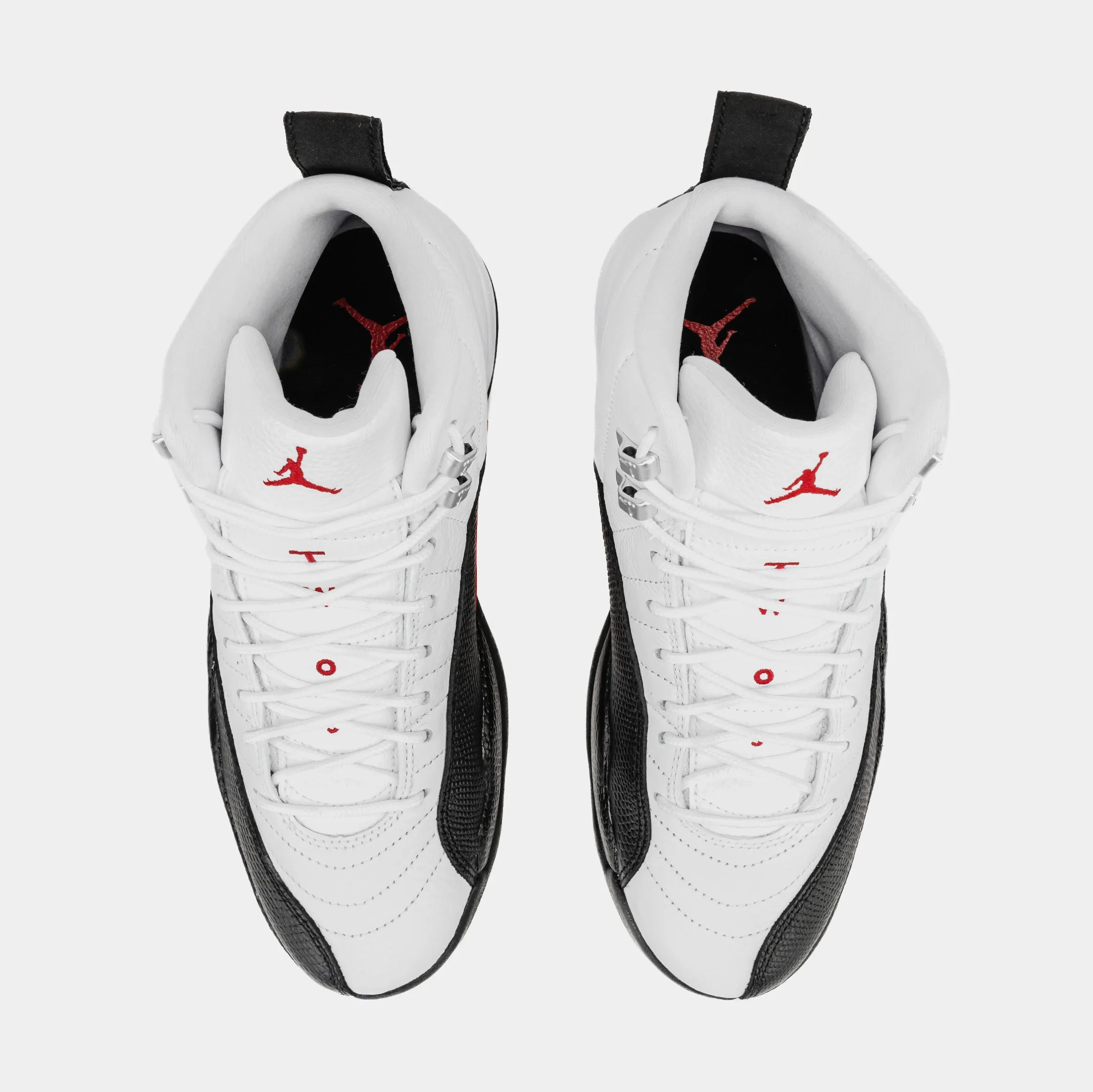 Air Jordan 12 Retro Taxi Flip Mens Lifestyle Shoes (White/Gym Red/Black)