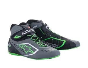 ALPINESTARS 2712123_1116_4,5 Karting shoes TECH-1 KX V2, black/dark grey/green fluo, Size 36