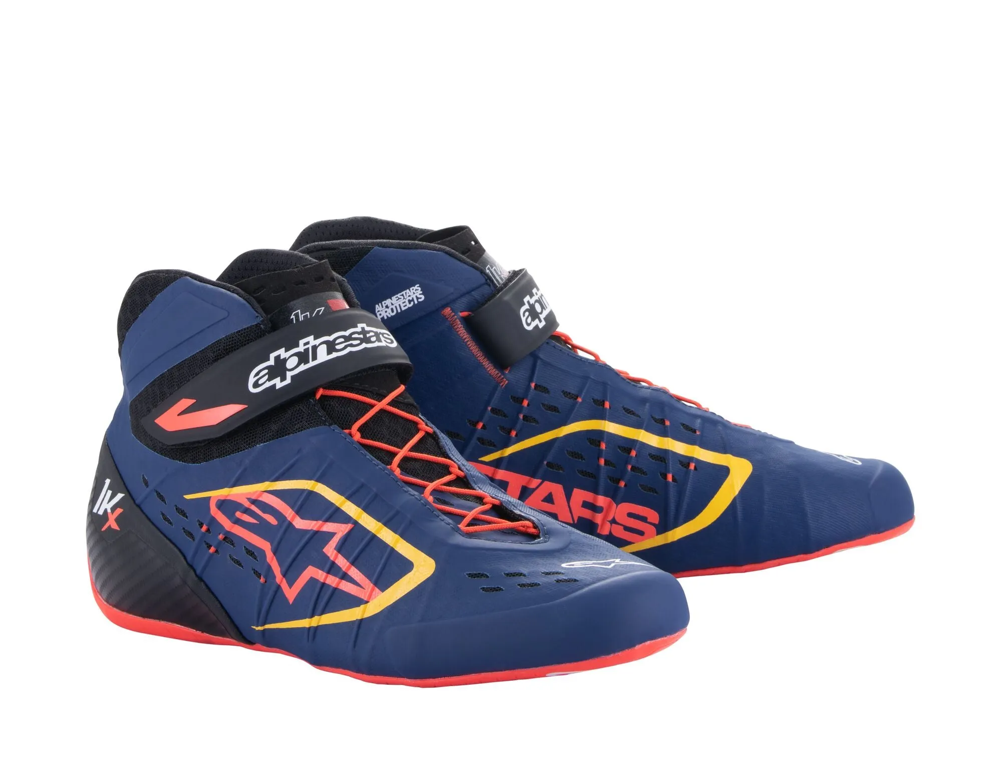 ALPINESTARS 2712123_7135_6 Karting shoes TECH-1 KX V2, ultramarine blue/red/yellow fluo, Size 38