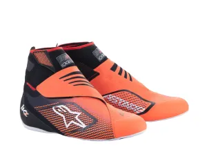 ALPINESTARS 2713023_156_10,5 Karting shoes TECH-1 KZ V2, black/orange fluo, Size 43,5