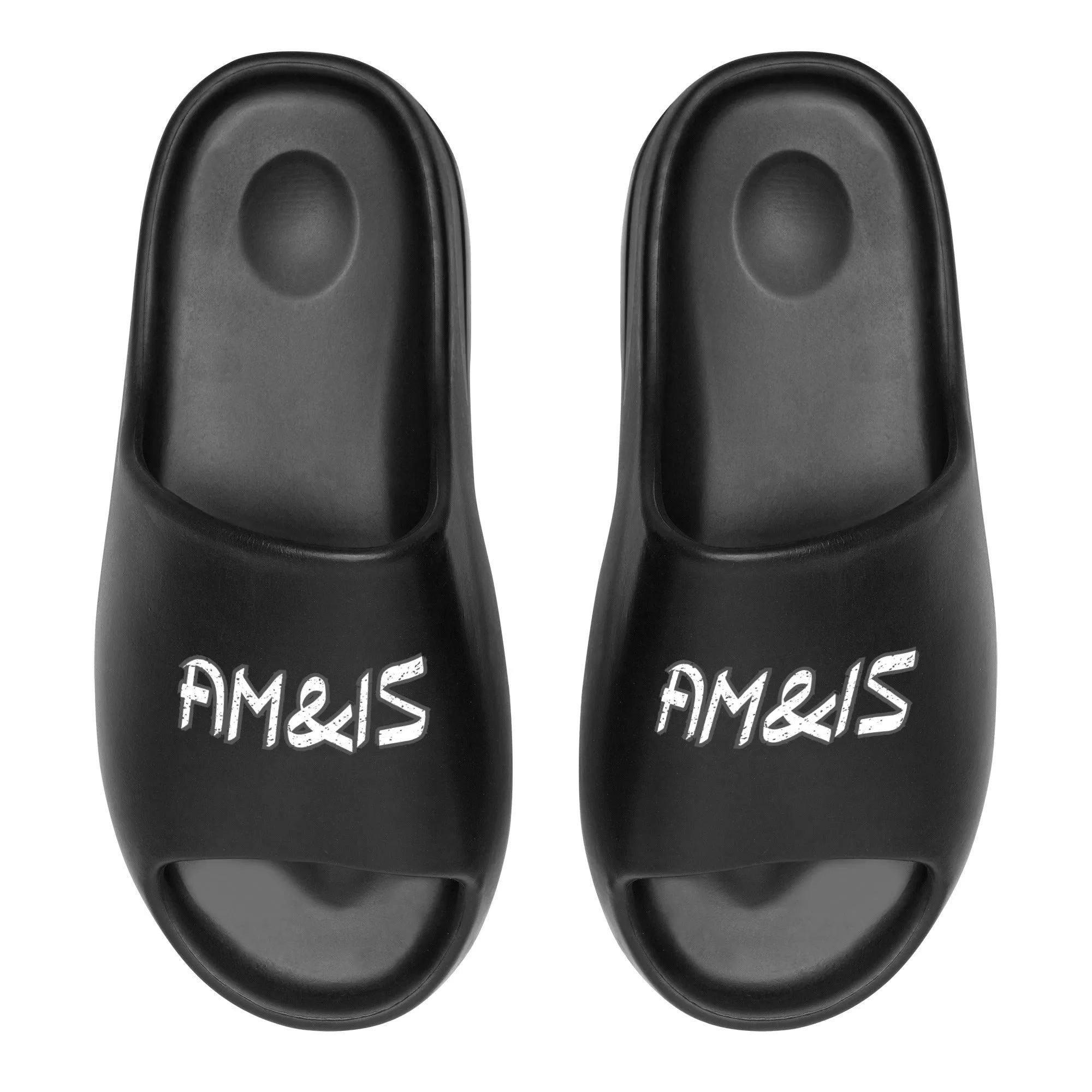 AM&IS Men's Black Summer Slides