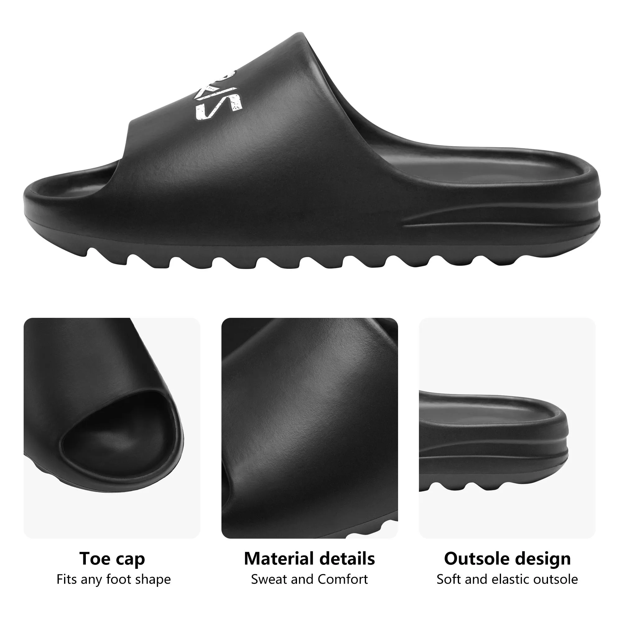 AM&IS Men's Black Summer Slides