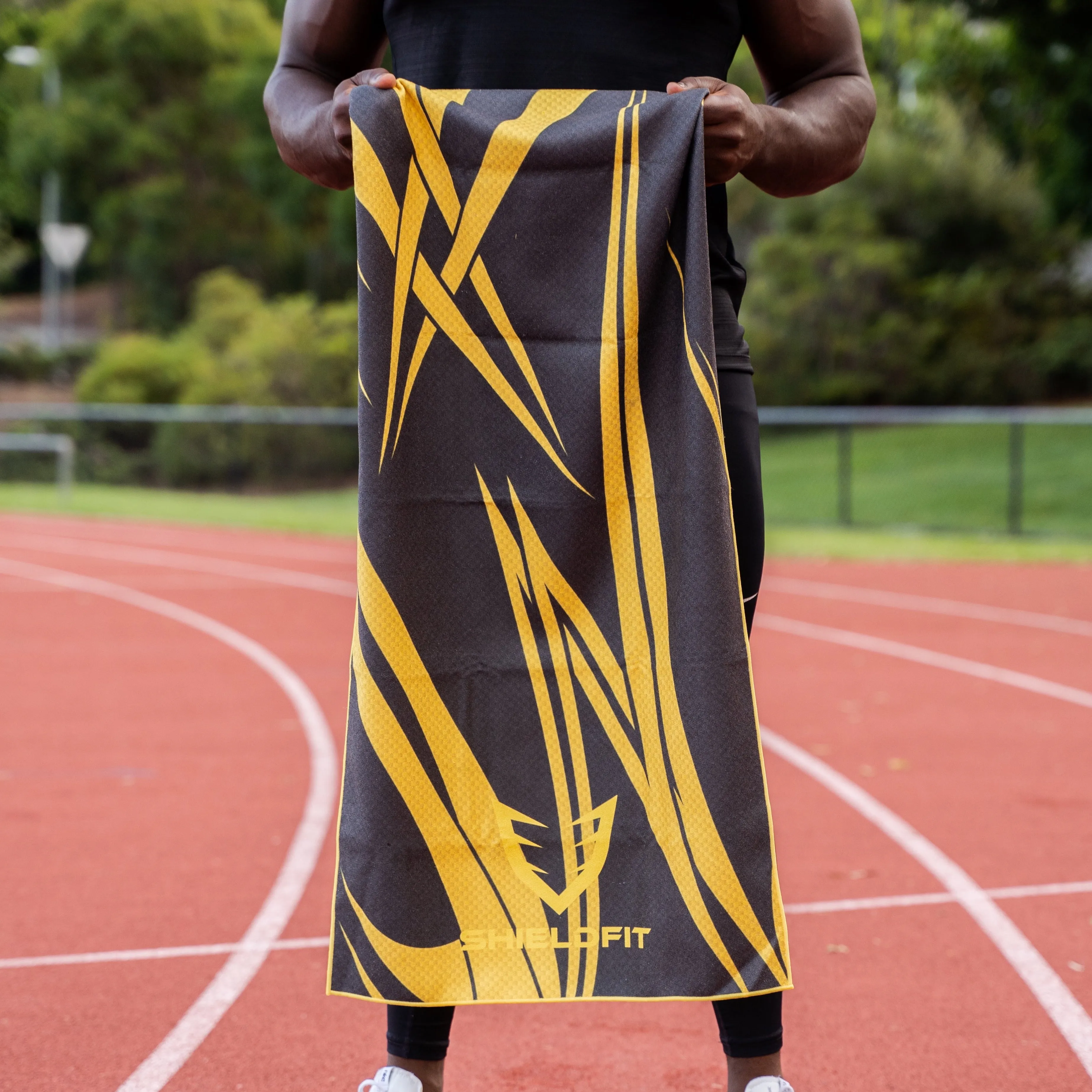 Antibacterial Gym Towel: Venom Cyber Yellow