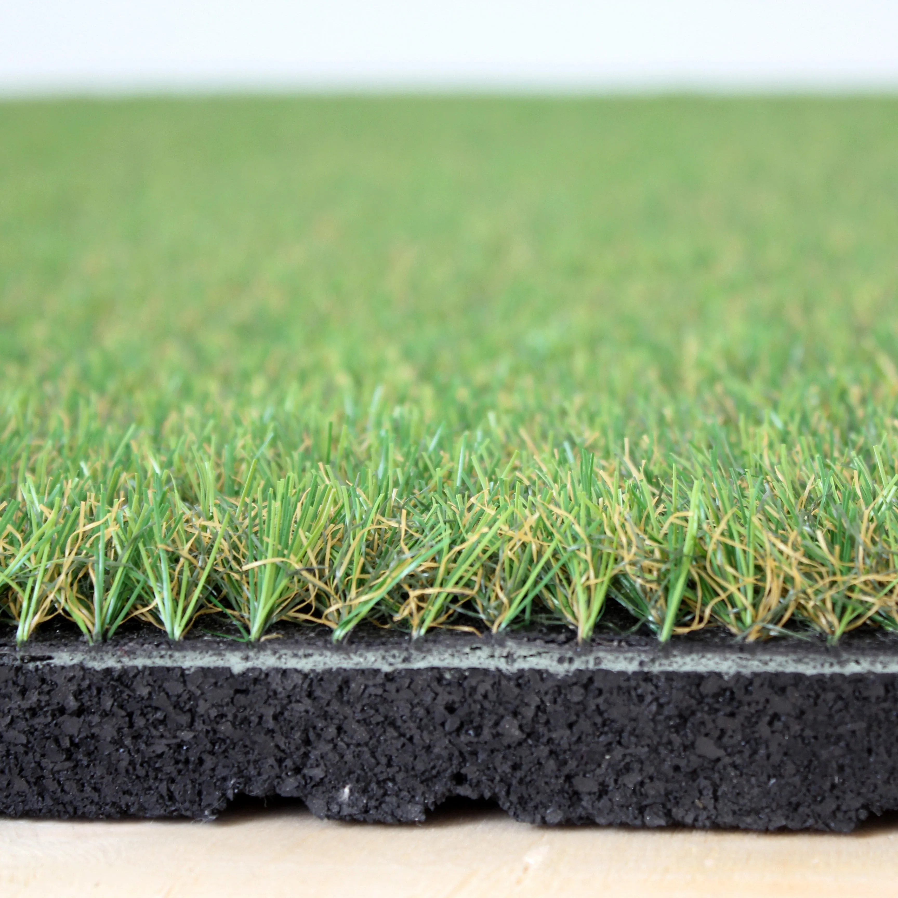 Artificial Grass topped rubber garden floor tiles 2nd edition (Deco) 15mm sbr  35mm artificial turf