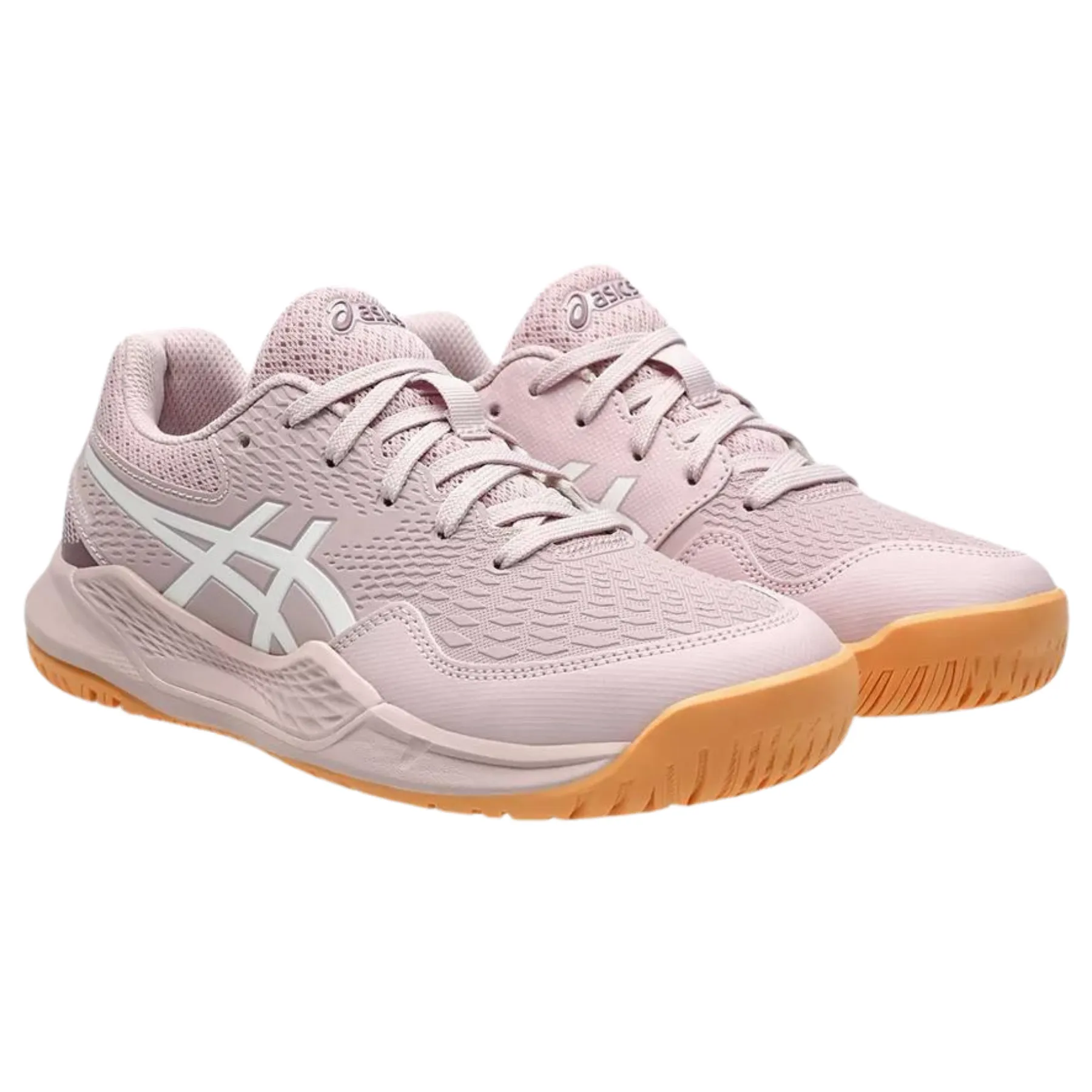 Asics Gel Resolution 9 Clay Youth Tennis Shoes - Watershed Rose/White