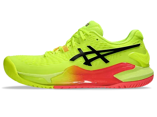 Asics Gel Resolution 9 Paris Women's Tennis Shoes Safety Yellow/Black