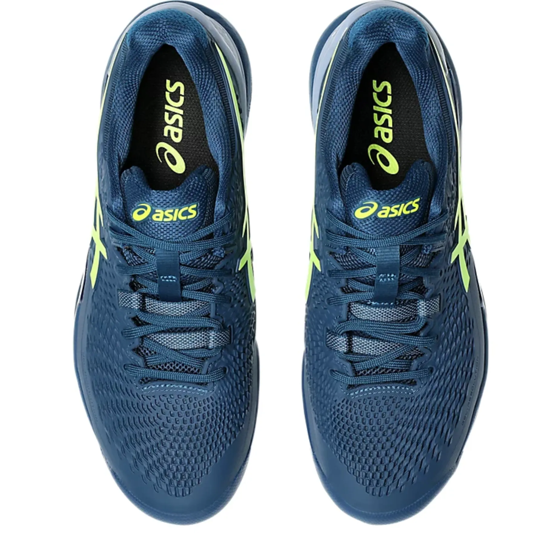 Asics Gel-Resolution 9 Wide Men Tennis Shoes - Mako Blue/Safety Yellow