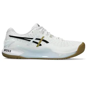 Asics Hugo Boss X Gel Resolution 9 Tennis Shoes, White/Black