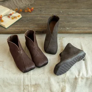 Autumn Retro Ethnic Leather Comfortable Women's Boots | Gift Shoes