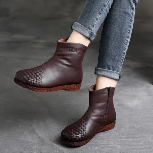 Autumn Winter Retro Leather Women's Boots 35-42 | Gift Shoes