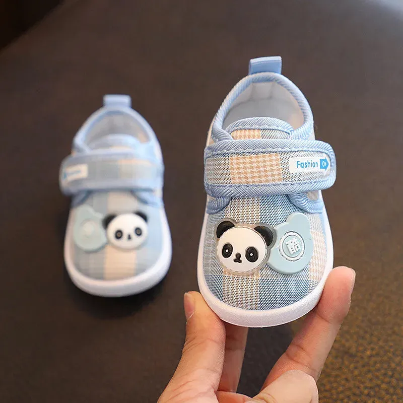 Baby Boy Shoes With Sound 2024 Fall Toddler Girl Cute Cartoon Walking Shoe Soft Bottom Low-top Sneakers Casual and Comfortable