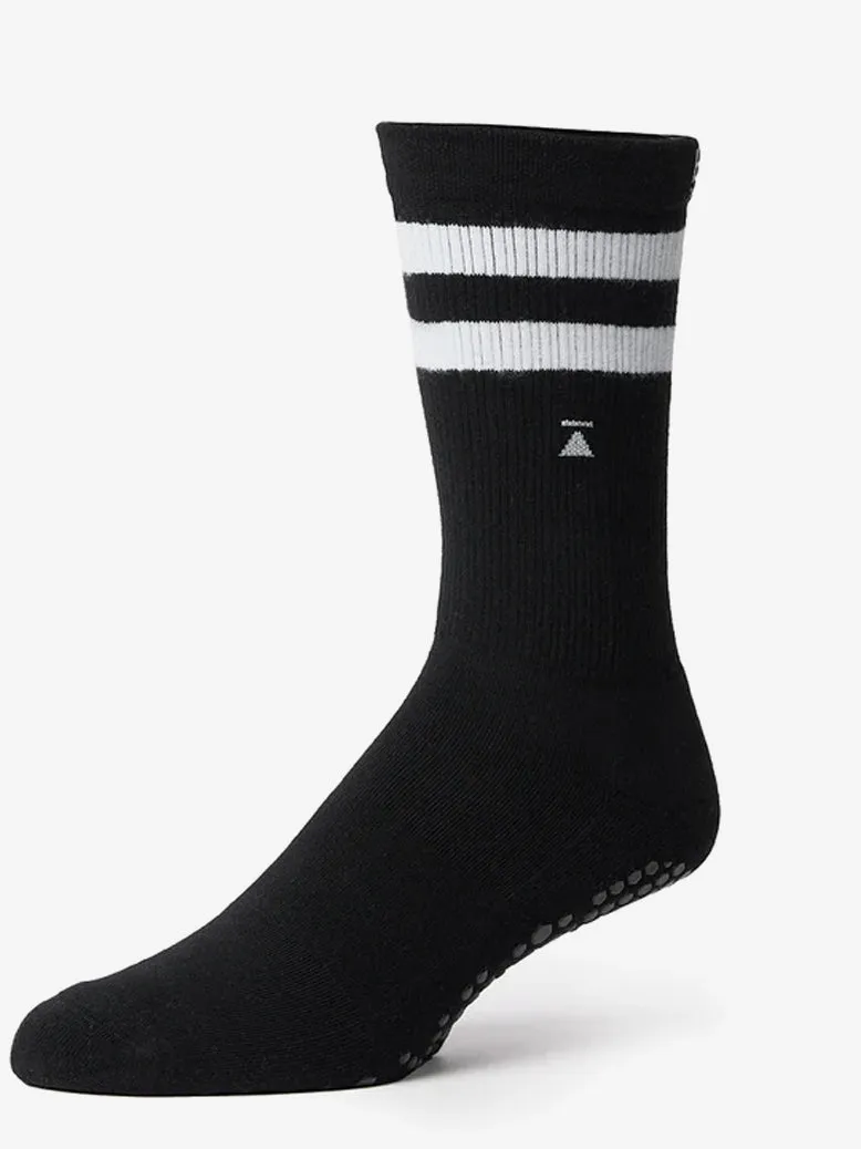 Base 33 Crew Grip Socks - Black & White Stripe