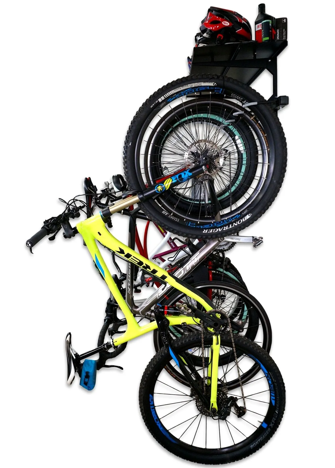 Bike Rack - Wall Rack x5 with Shelf