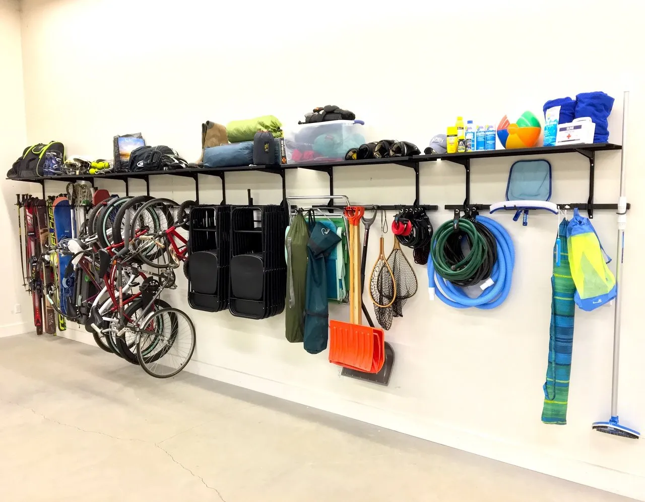 Bike Rack - Wall Rack x5 with Shelf