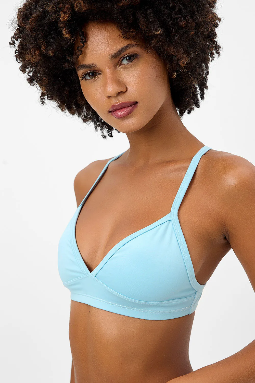 Billie Racerback Sports Bra - Baby Blue