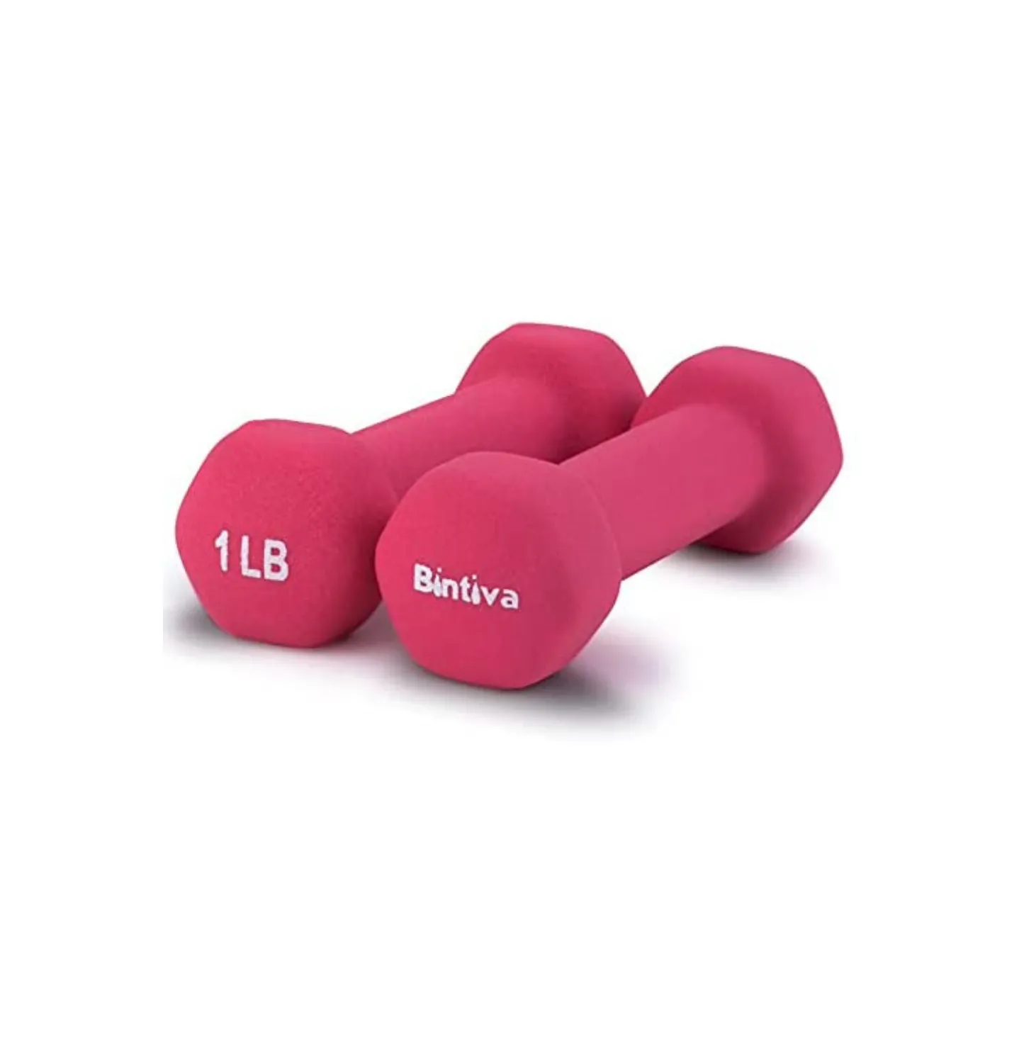 Bintiva Neoprene Hexagon shaped dumbbells - 2 lbs