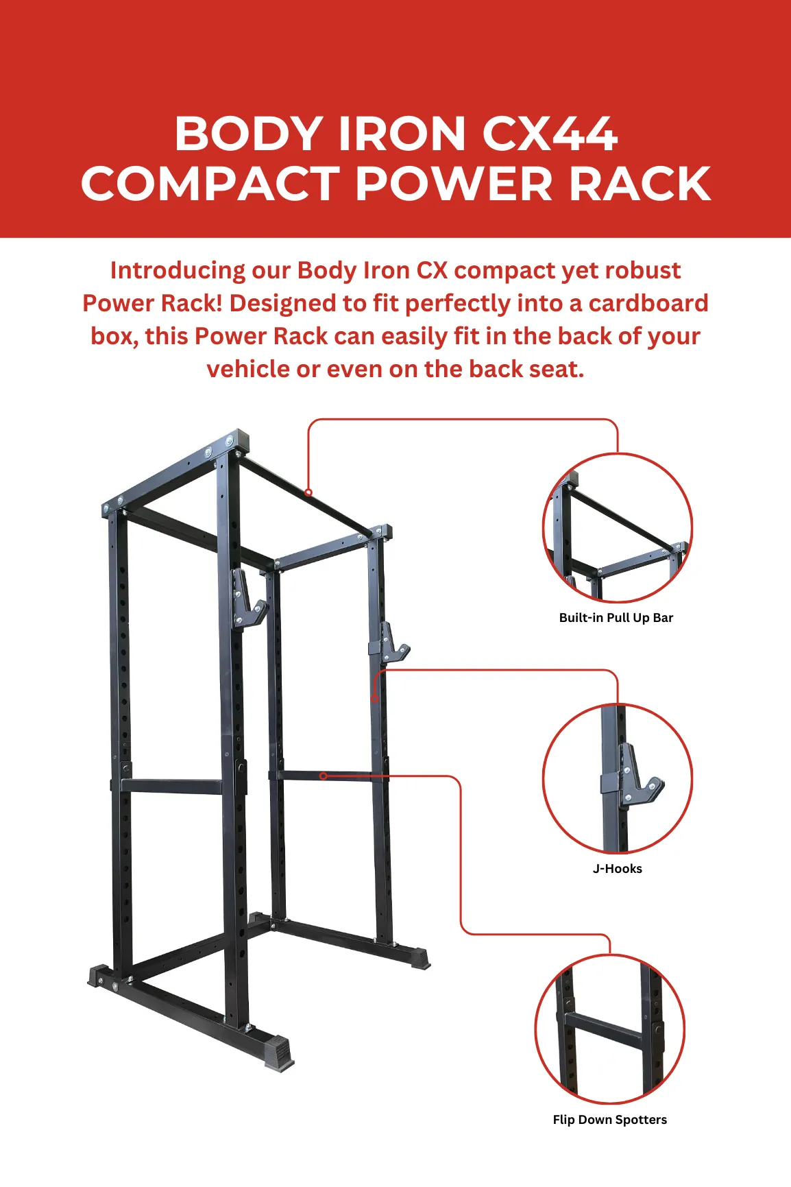 Body Iron CX44 Compact Power Rack Elite Set