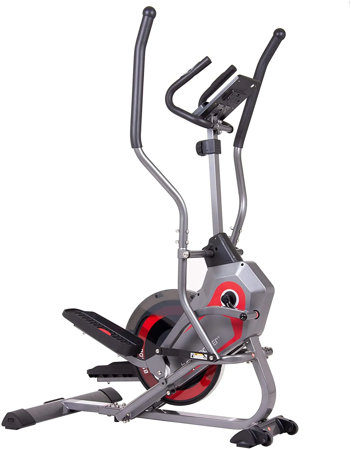 Body Power 2-in-1 Elliptical Stepper Trainer with Curve-Crank Technology