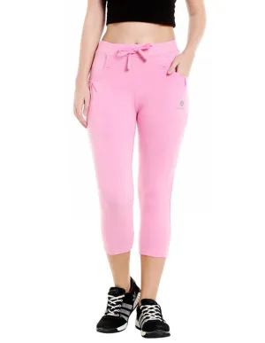 Bodyactive Women Light Pink Capris-LC1-LPI