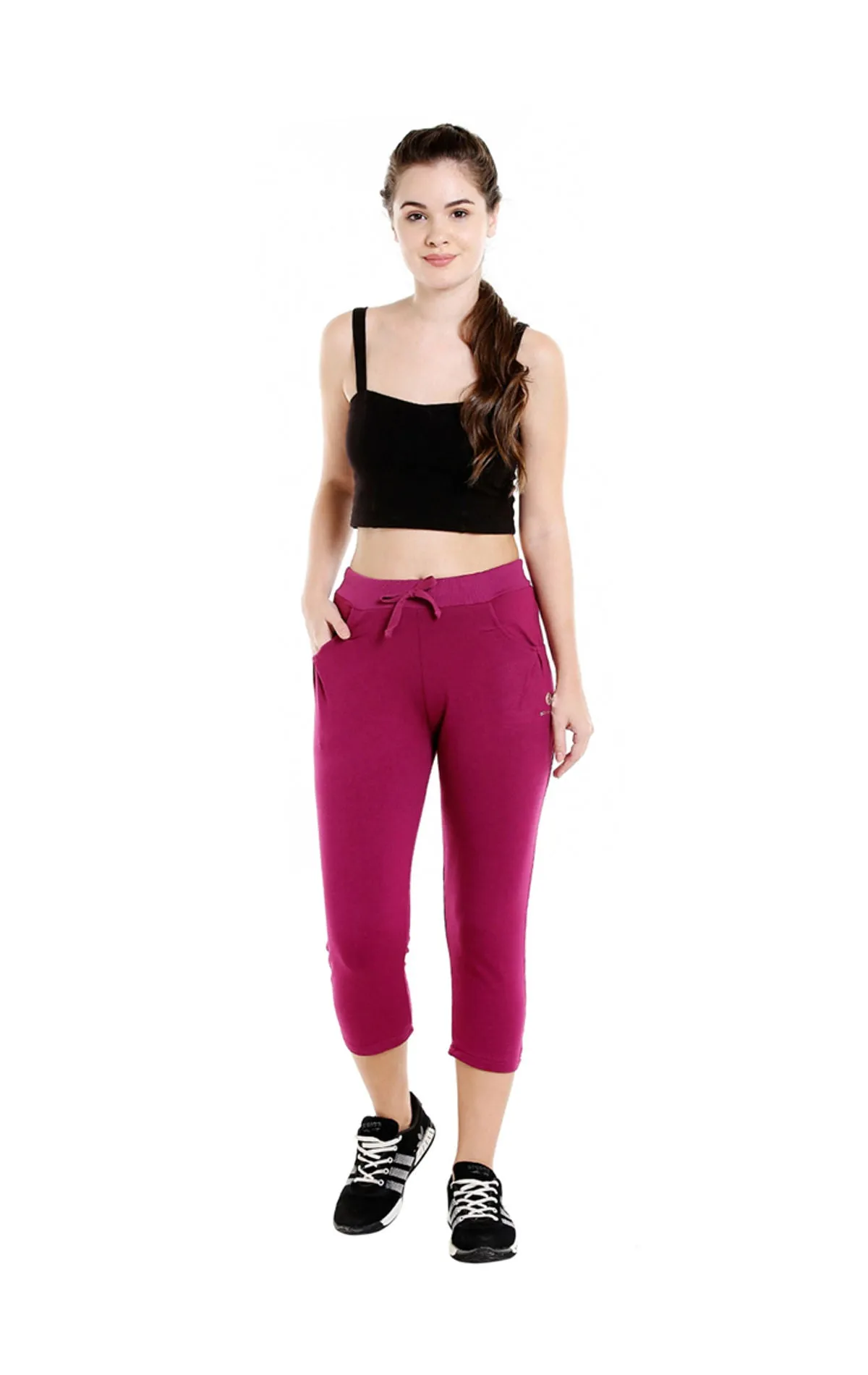 Bodyactive Women Wine Capris-LC1-WIN