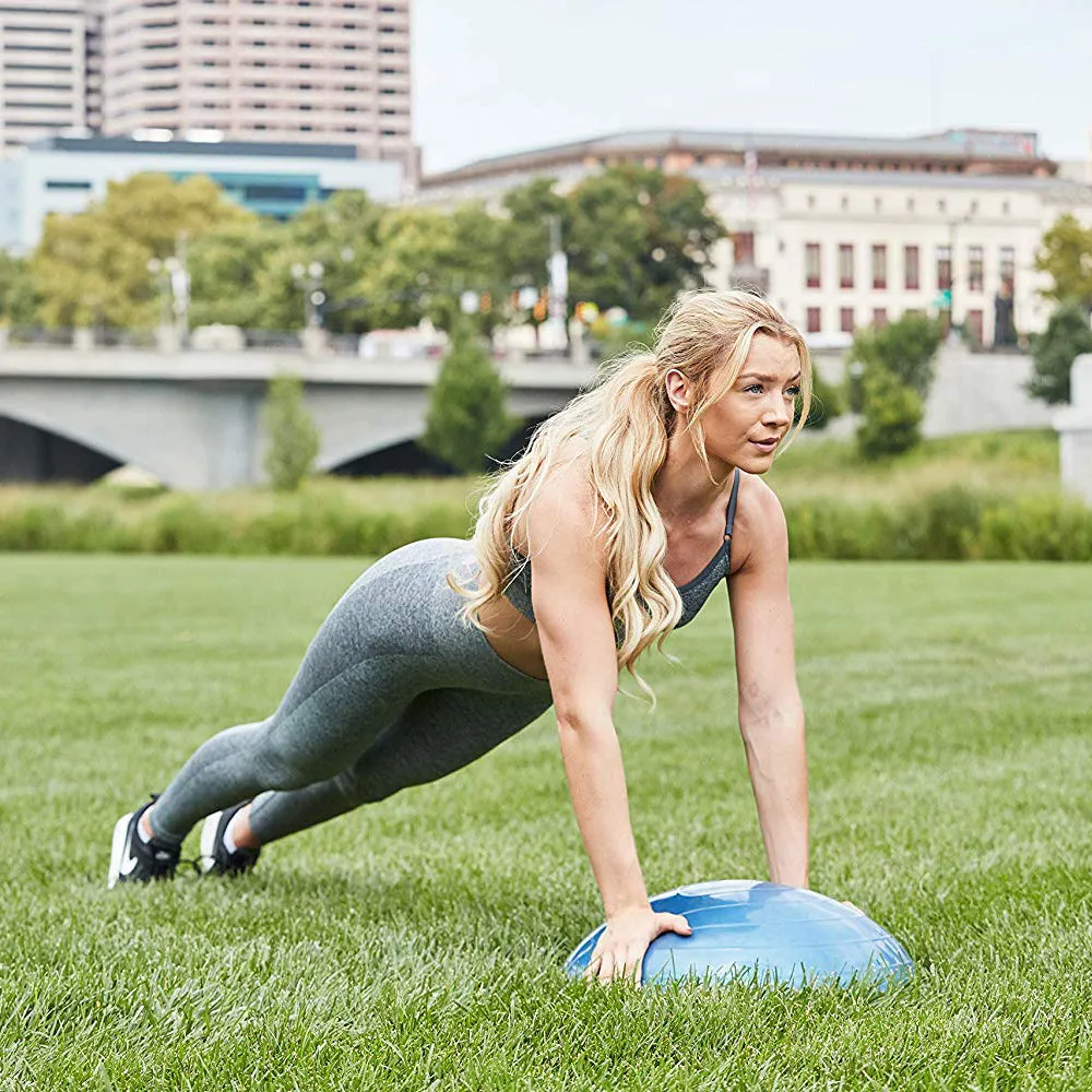 Bosu 50-Centimeter Non-Slip Travel-Size Home Gym Workout Balance Trainer, Blue