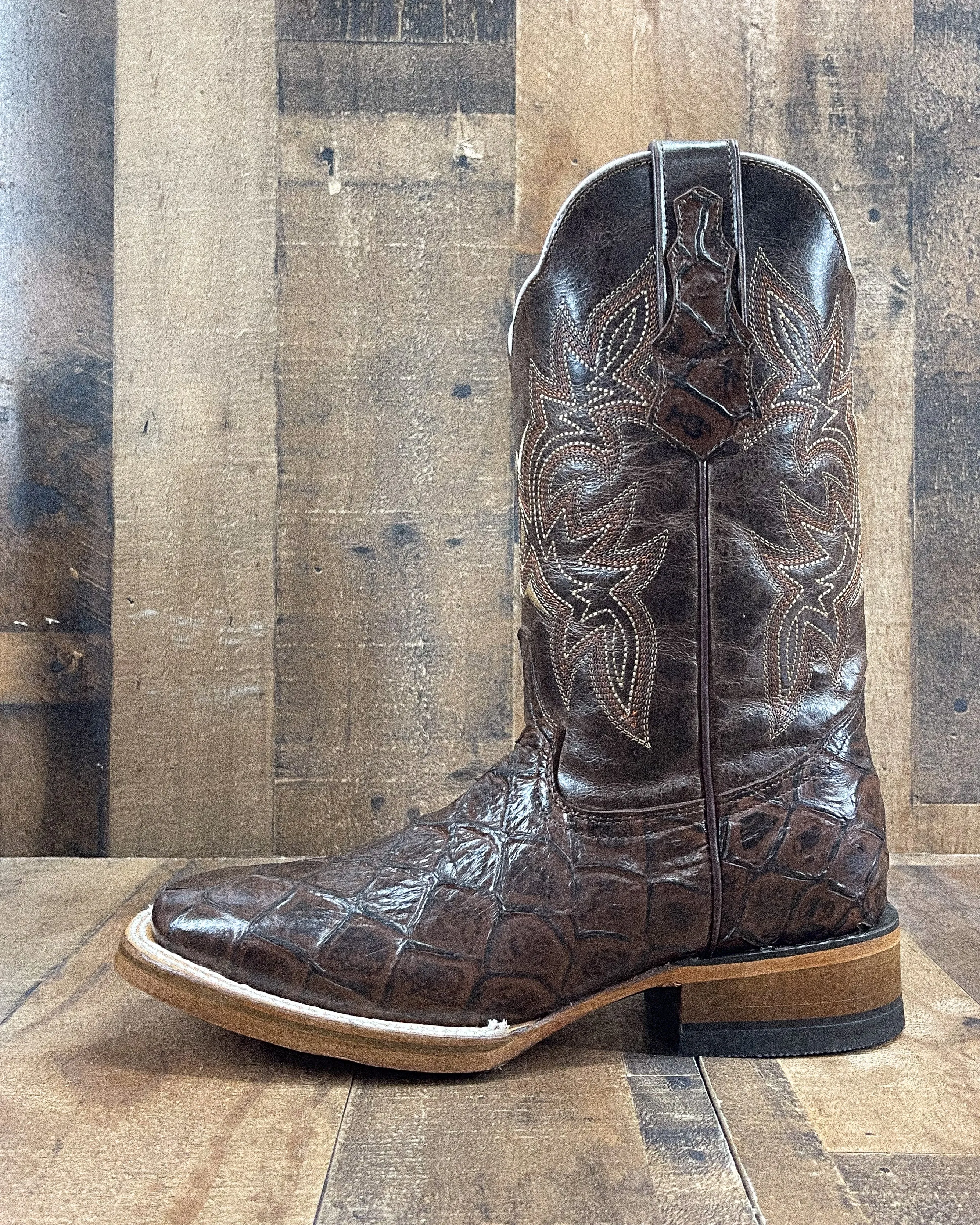 BROWN BASS | MEN SQUARE TOE COWBOY BOOTS