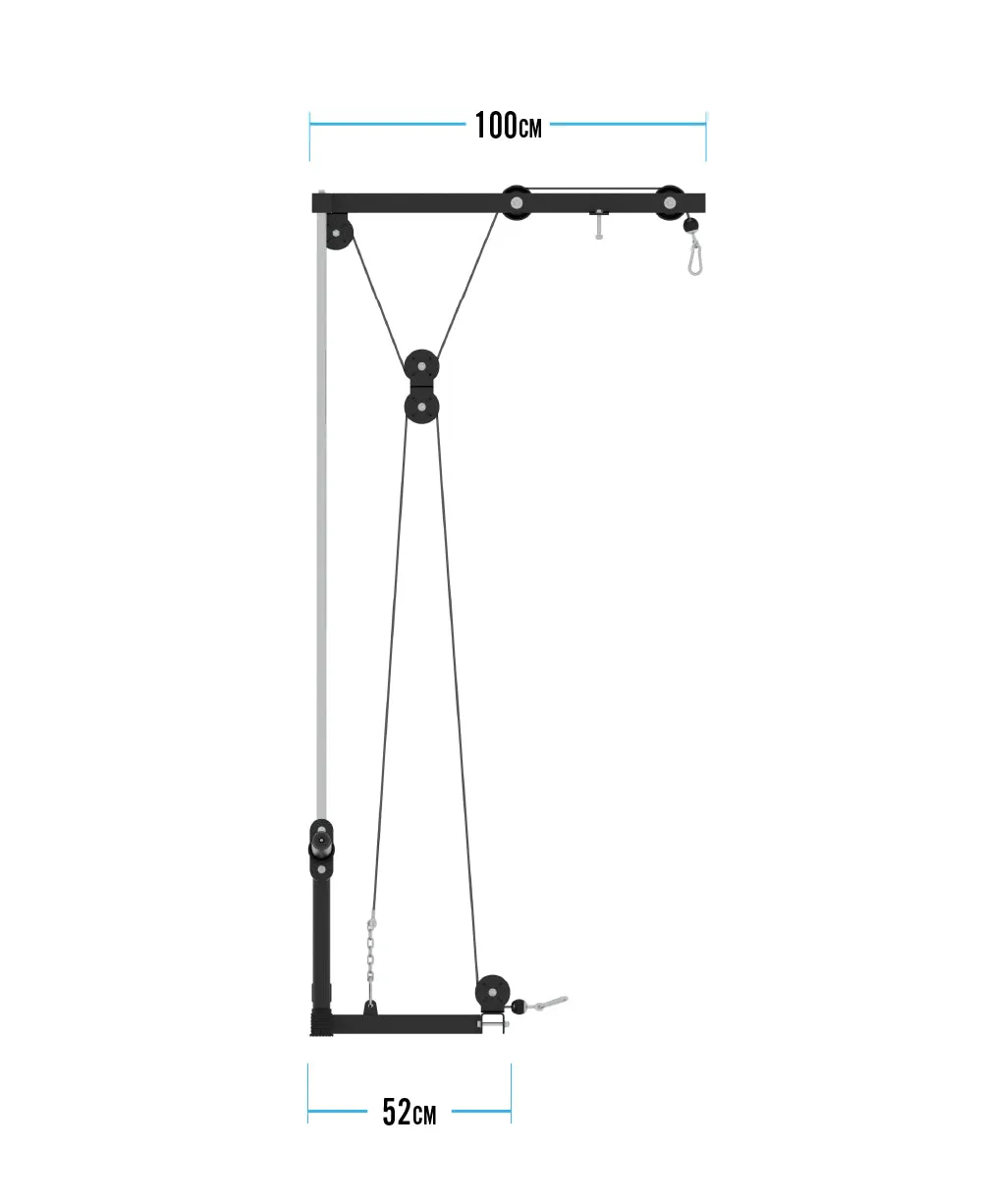 Bulldog Gear - Home Gym Series Snap Together Power Rack Lat Pull Low Row Attachment